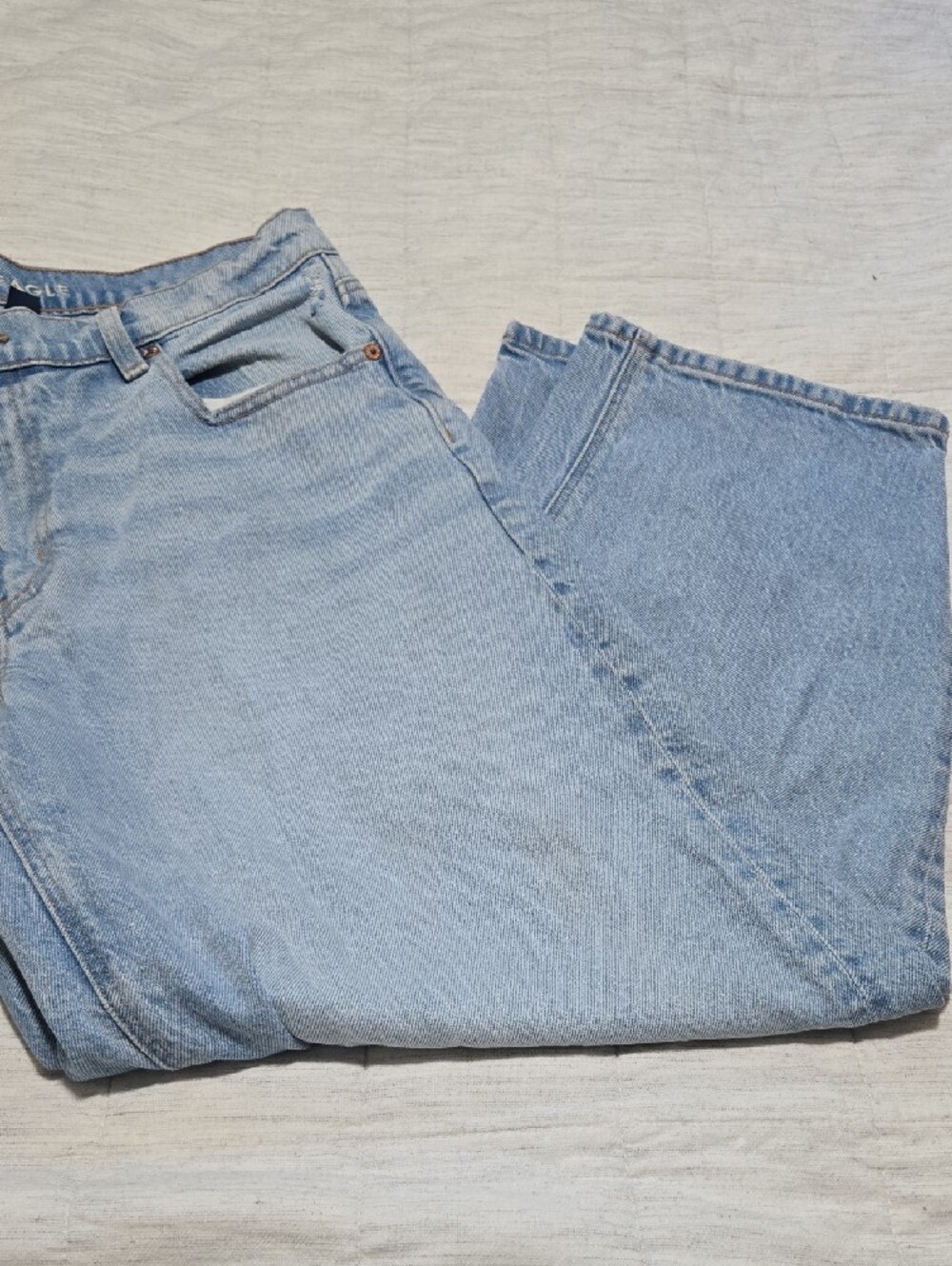 American Eagle Outfitters Light Blue High-Rise Barrel Jeans - Picture 11 of 11